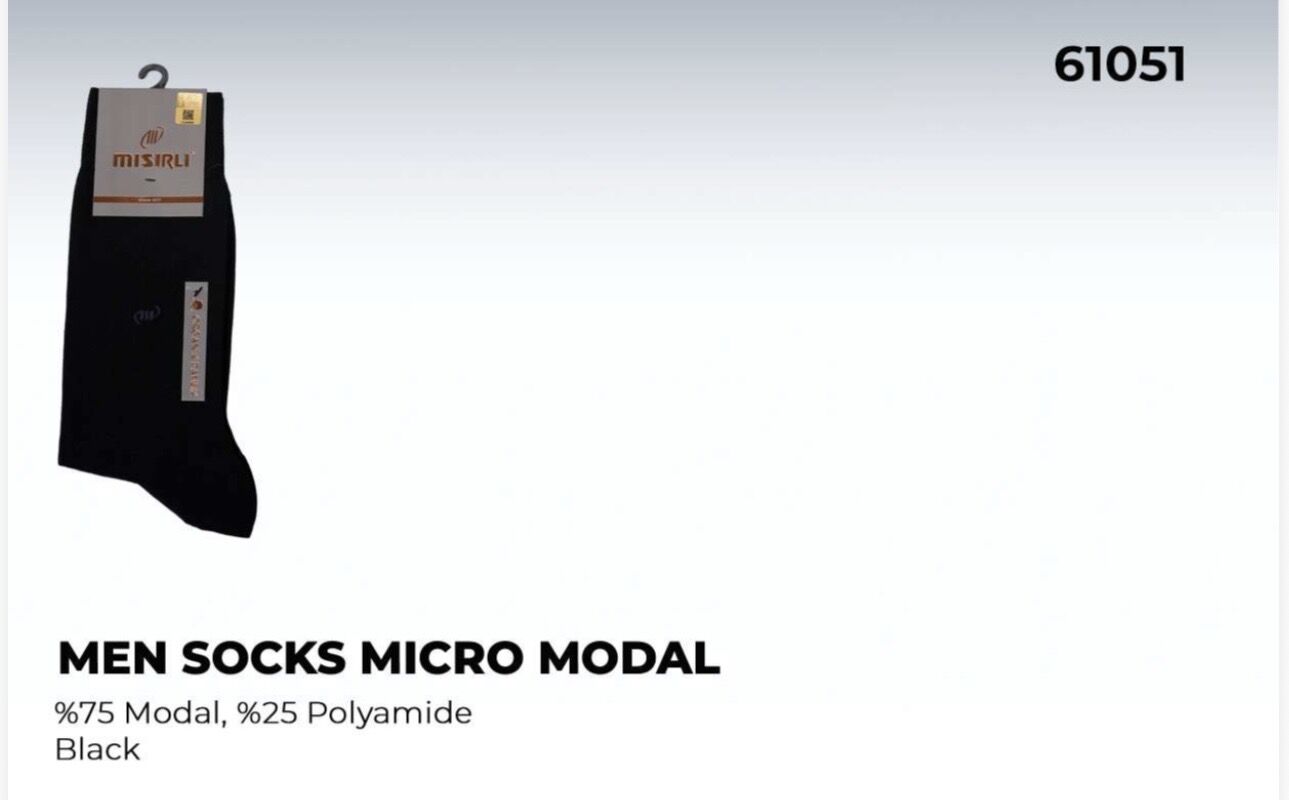 MISIRLI 61051 ERKEK MODAL SOKET ÇORABI SİYAH