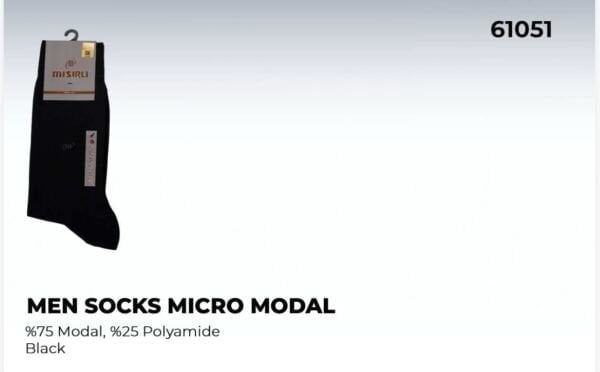 MISIRLI 61051 ERKEK MODAL SOKET ÇORABI SİYAH