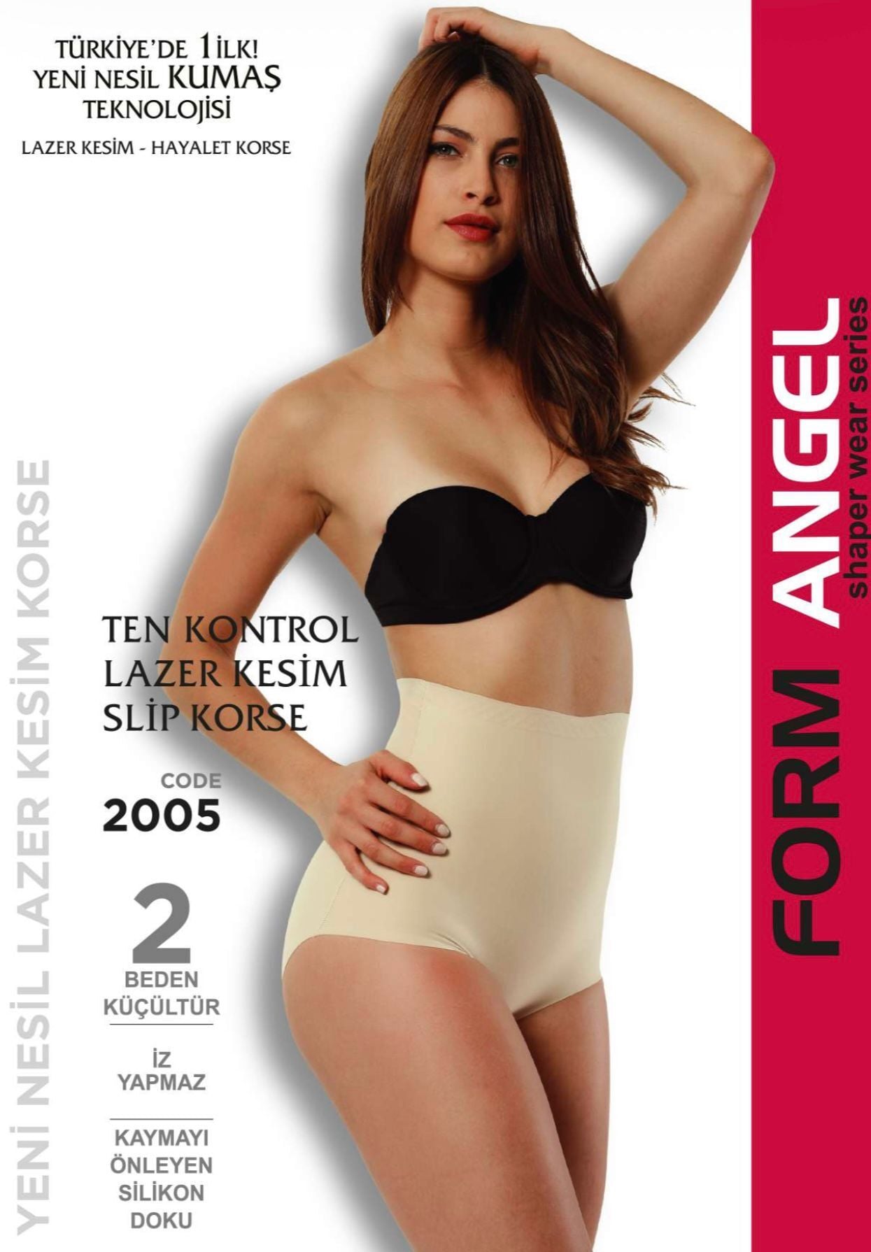 FORM ANGEL 2005-B LAZER KESİM SLİP KORSE TEN - 5XL-6XL