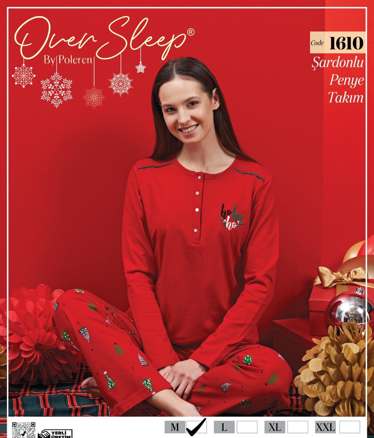 OVER SLEEP 1610 BAYAN YILBAŞI PİJAMA TAKIM