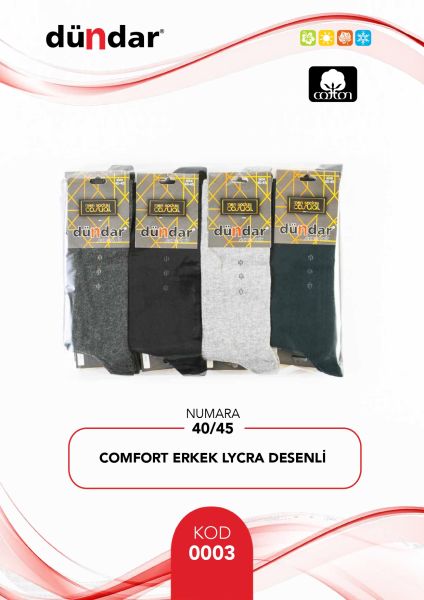 DÜNDAR 0003 ERKEK LİKRALI ÇORAP