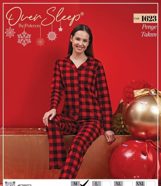 OVER SLEEP 1623 BAYAN DÜĞ.PİJAMA TAKIM