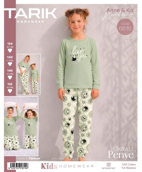 TARIK 6616 KIZ 11-15 YŞ PENYE PİJAMA TAKIM