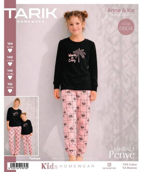 TARIK 6604 KIZ 11-15 YŞ PENYE PİJAMA TAKIM