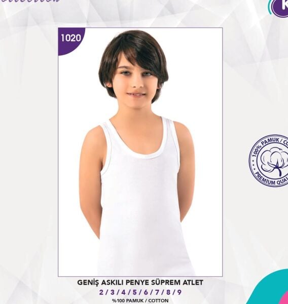 KOTA 1020 ERKEK ÇOCUK BEYAZ ATLET