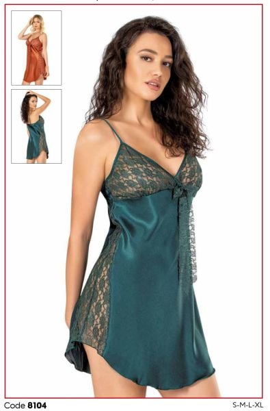 PRİMODA 8104 SATEN KISA GECELİK