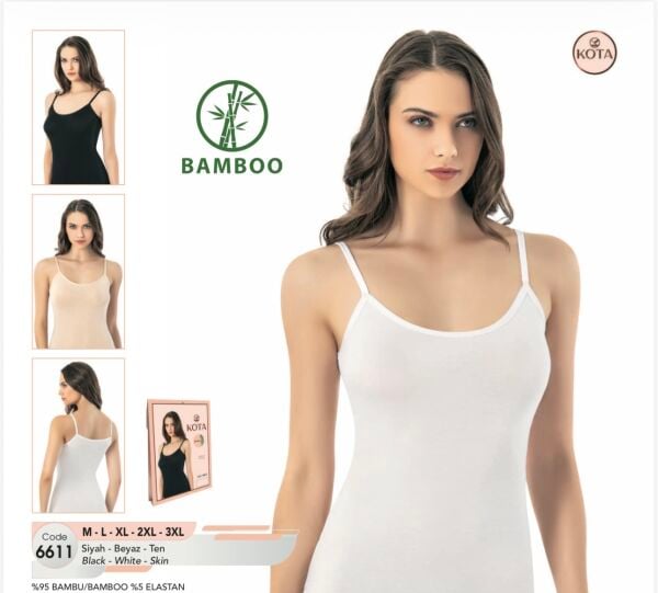 KOTA 6611 BAYAN İNCE ASKILI BAMBU ATLET