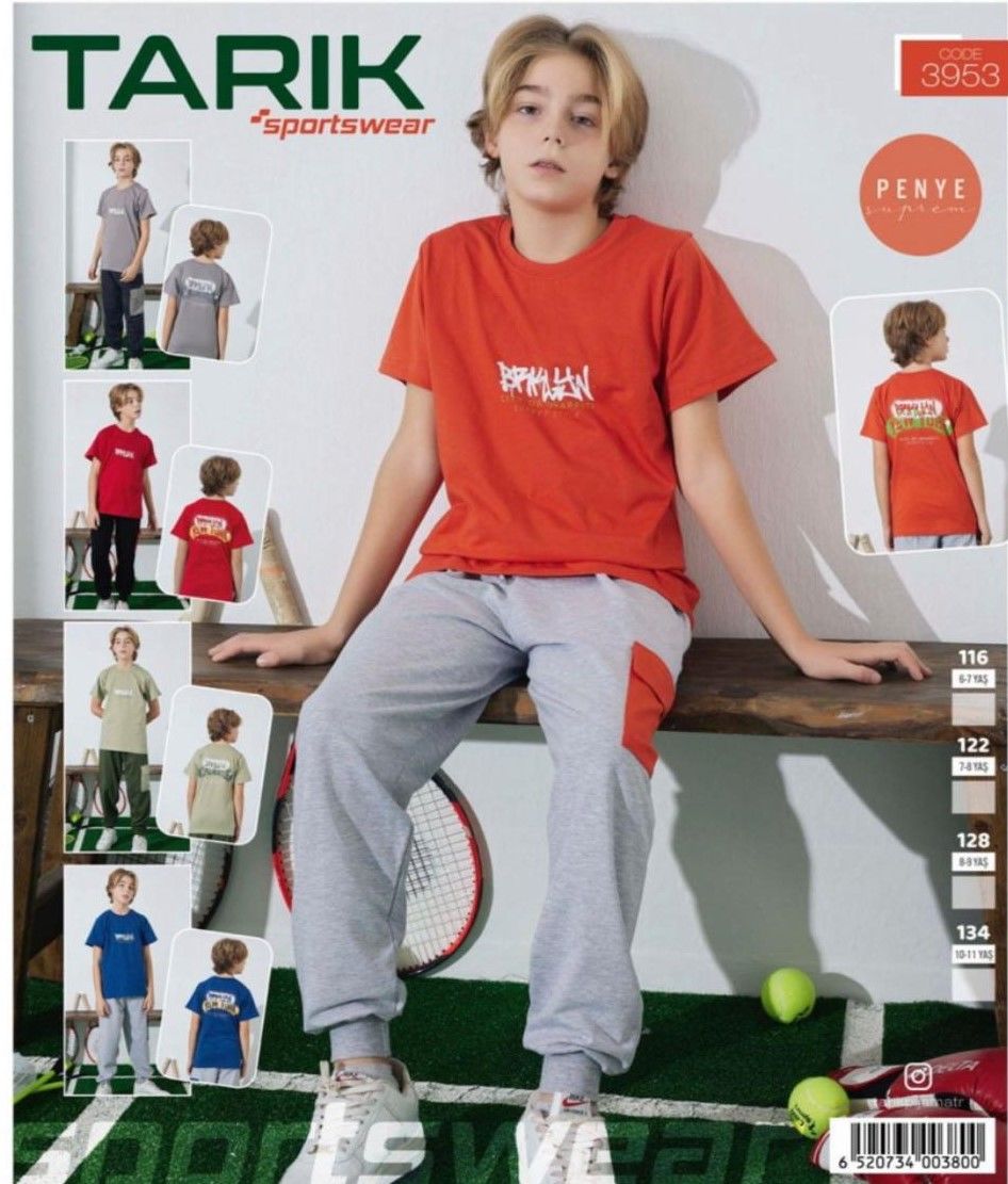TARIK 3953 ERKEK 6-10 YAŞ K.KOL PİJAMA TAKIM
