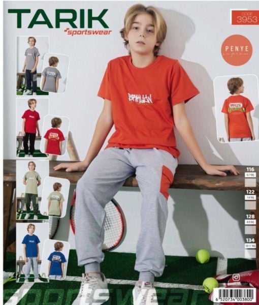 TARIK 3953 ERKEK 6-10 YAŞ K.KOL PİJAMA TAKIM