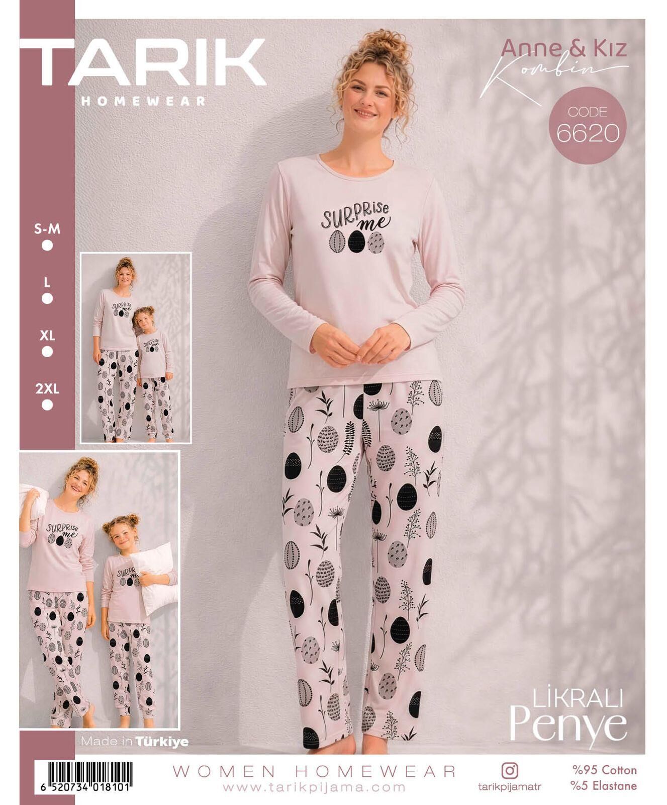 TARIK 6620 BAYAN SURPRİSE BASKI PİJAMA TAKIMI