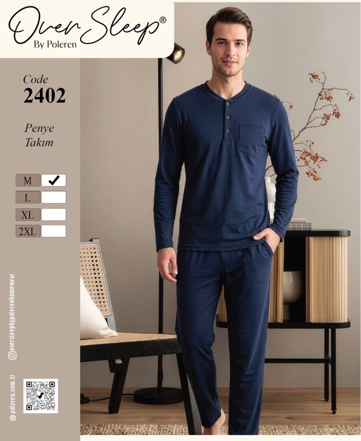 OVER SLEEP 2402 ERKEK SÜPREM PİJAMA TAKIM
