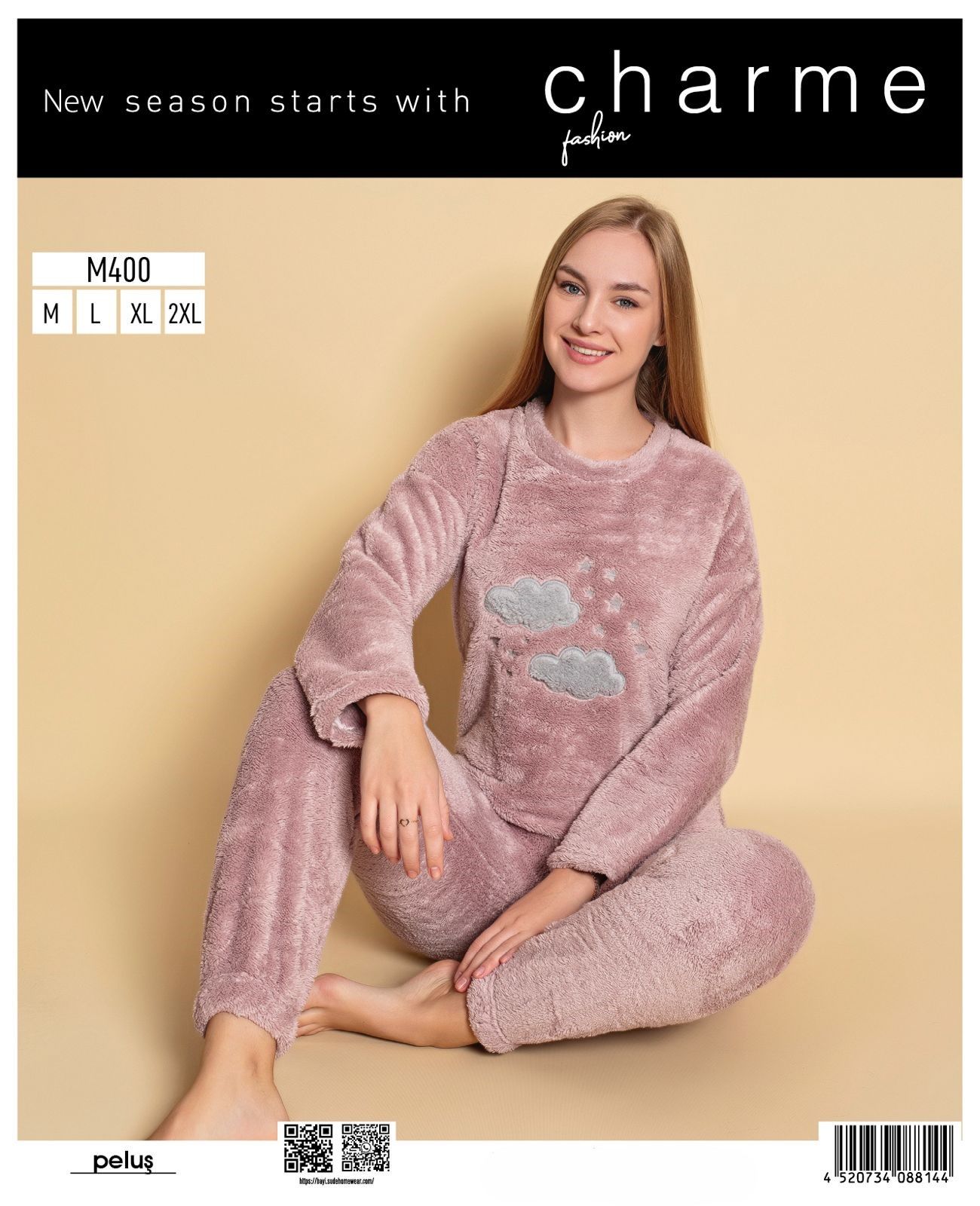 CHARME M400 BAYAN PELUŞ PİJAMA TAKIM