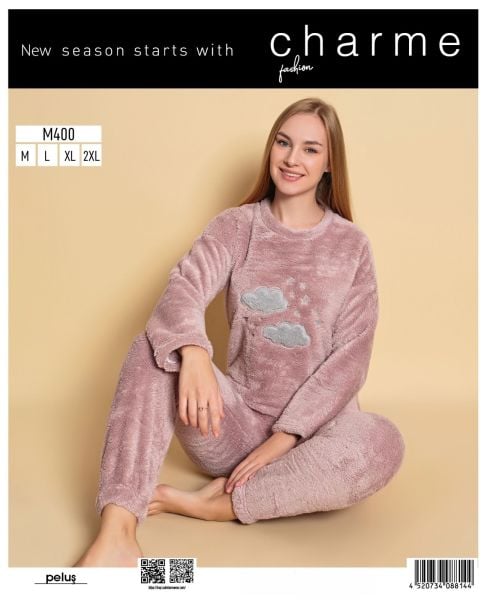 CHARME M400 BAYAN PELUŞ PİJAMA TAKIM