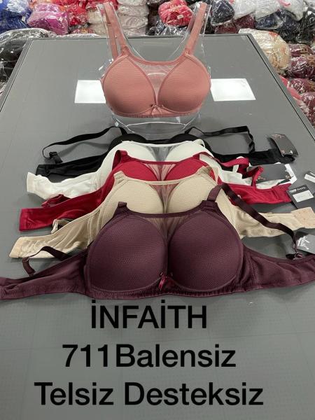 INFAITH 711 C KALIP BALENSİZ TELSİZ TÜLLÜ SÜTYEN