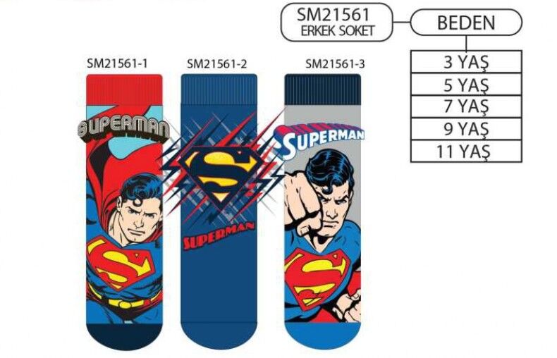 SUPERMEN SM21561 ERKEK ÇOCUK SOKET ÇORAP