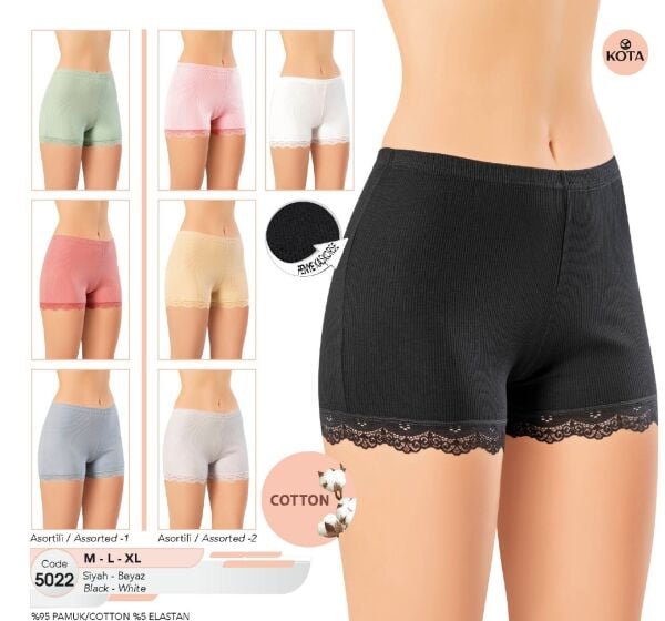 KOTA 5022 BAYAN KAŞKORSE PAÇA DANTELLİ ŞORT