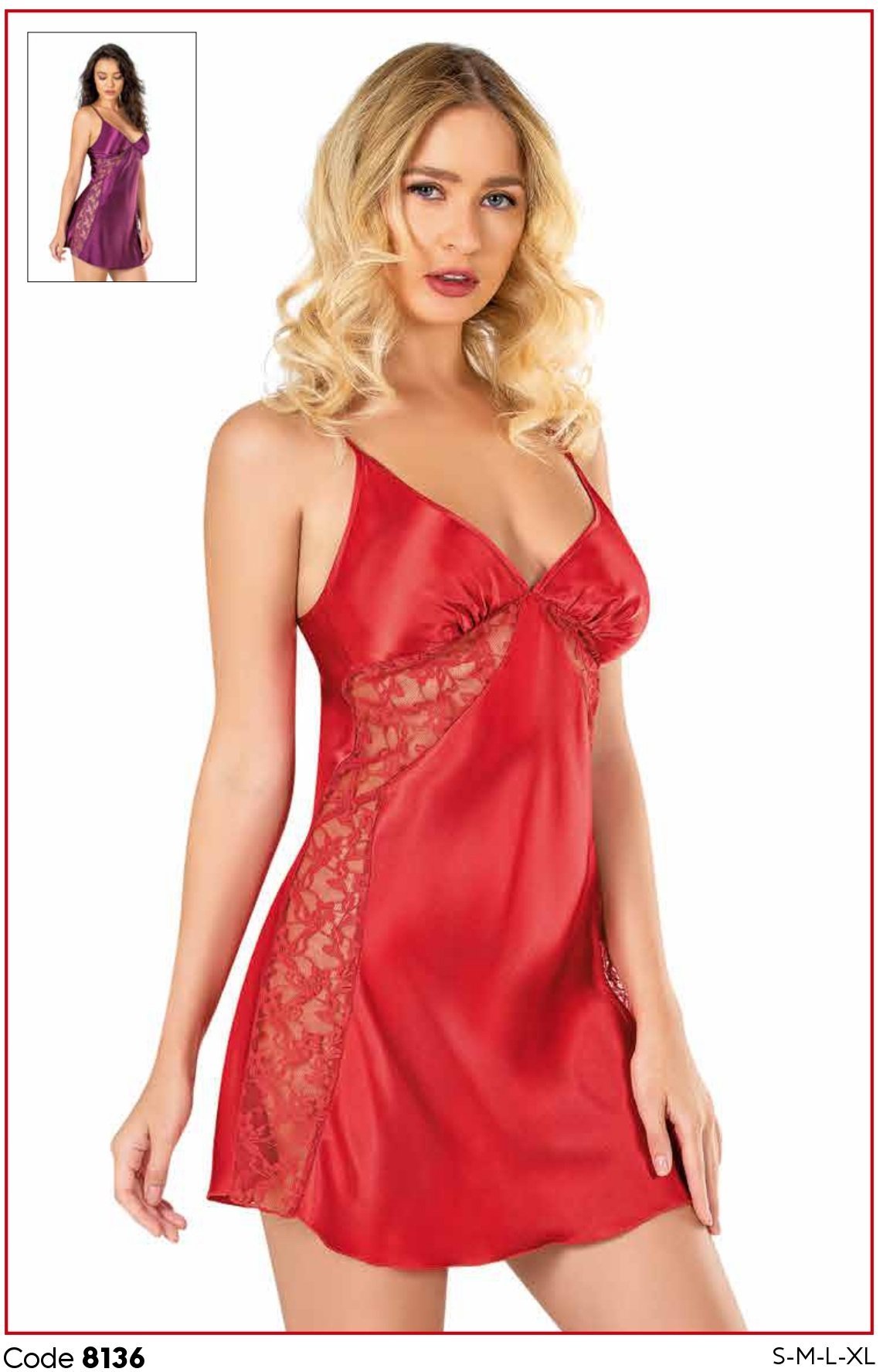 PRİMODA 8136 SATEN KISA GECELİK