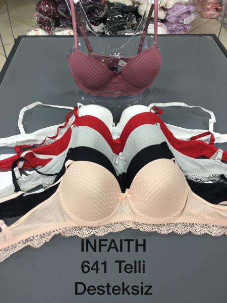 INFAITH 641 C KALIP TELLİ DANTELLİ SÜTYEN