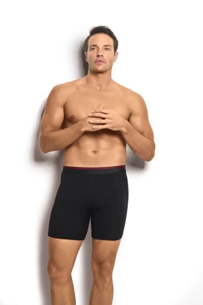JİBER 268 ERKEK UZUN LYCRALI BOXER 3 LÜ