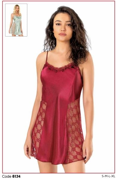 PRİMODA 8134 SATEN KISA GECELİK