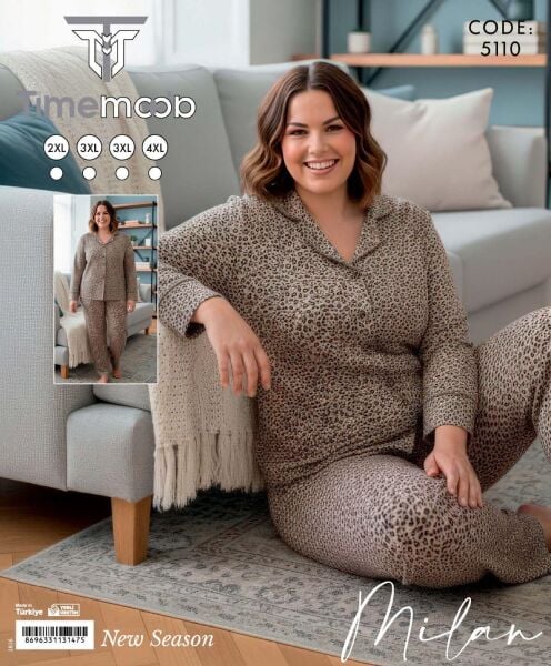 TİME MODA 5110 MİLAN BATTAL GÖMLEK PİJAMA TAKIM