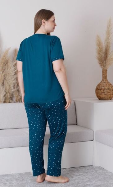 PİJAMONİ 7665-3 MİLAN BATTAL KISA KOL PİJAMA TAKIM