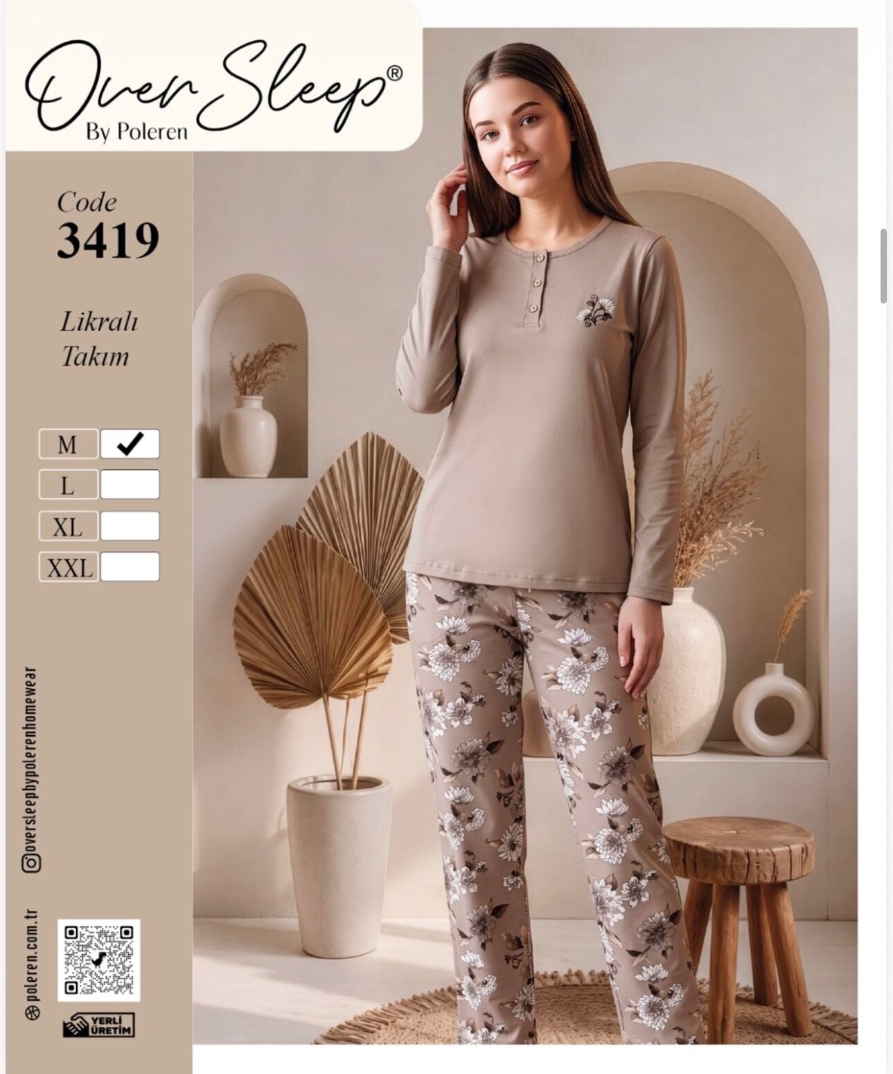 OVER SLEEP 3419  ERKEK LYC SÜPREM  PİJAMA TAKIM