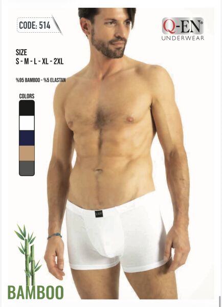 Q-EN 514 ERKEK BAMBU GEÇME BEL BOXER