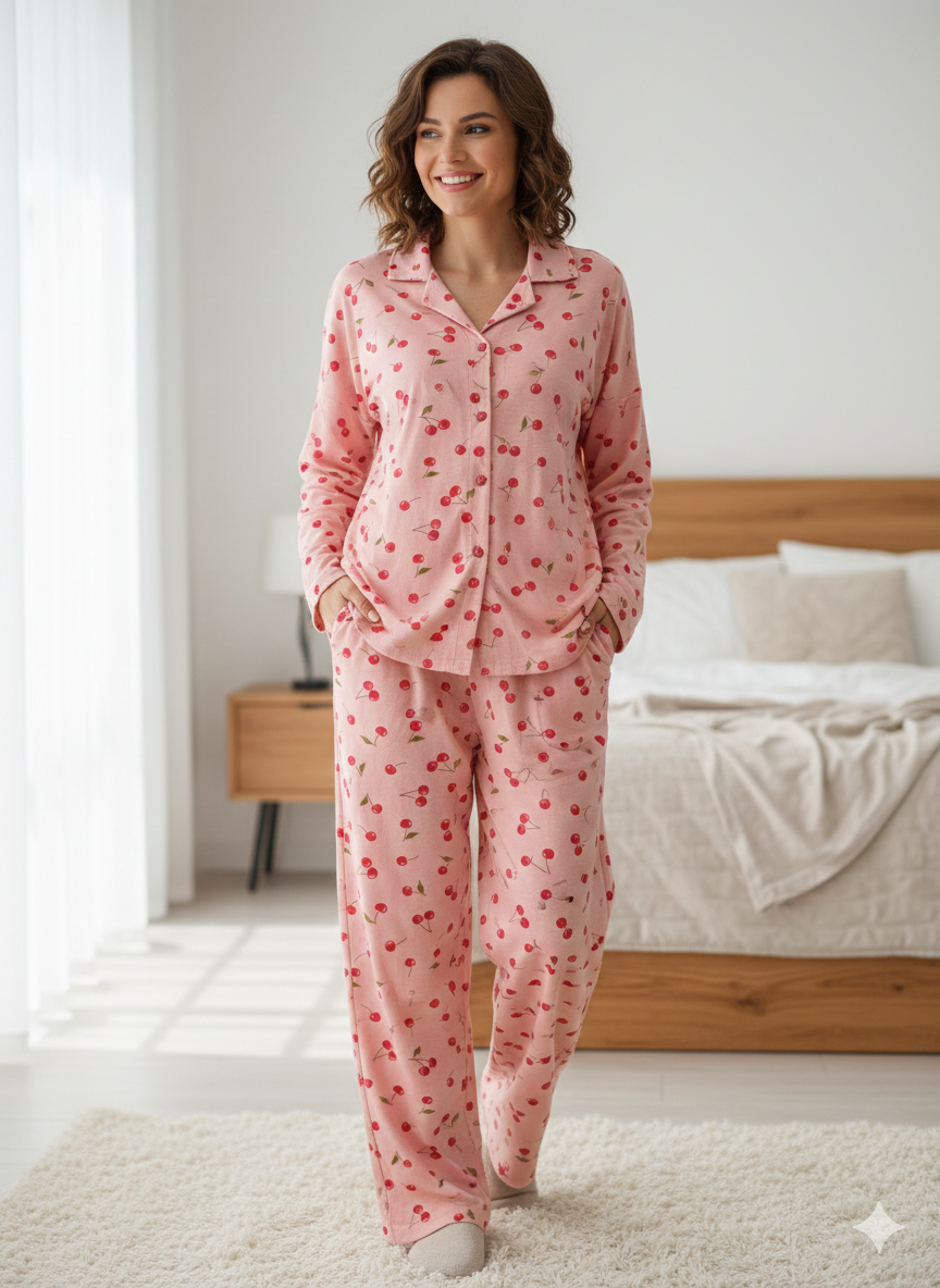 SUDE P600-304 BAMBU GÖMLEK PİJAMA TAKIM