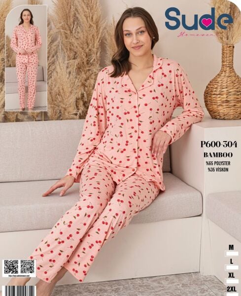 SUDE P600-304 BAMBU GÖMLEK PİJAMA TAKIM
