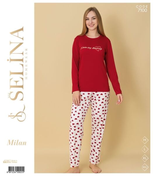 SELİNA 7100 MİLAN PİJAMA TAKIM