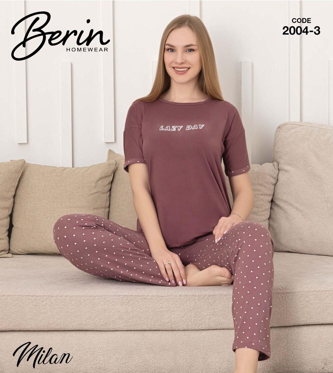 BERİN 2004-3 MİLAN KISA KOL PİJAMA TAKIM