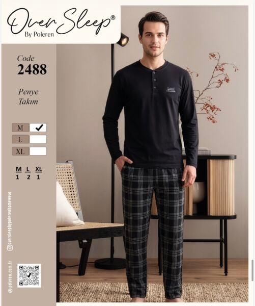 OVER SLEEP 2488 ERKEK SÜPREM PİJAMA TAKIM