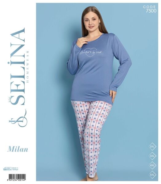 SELİNA 7300 MİLAN BATTAL PİJAMA TAKIM