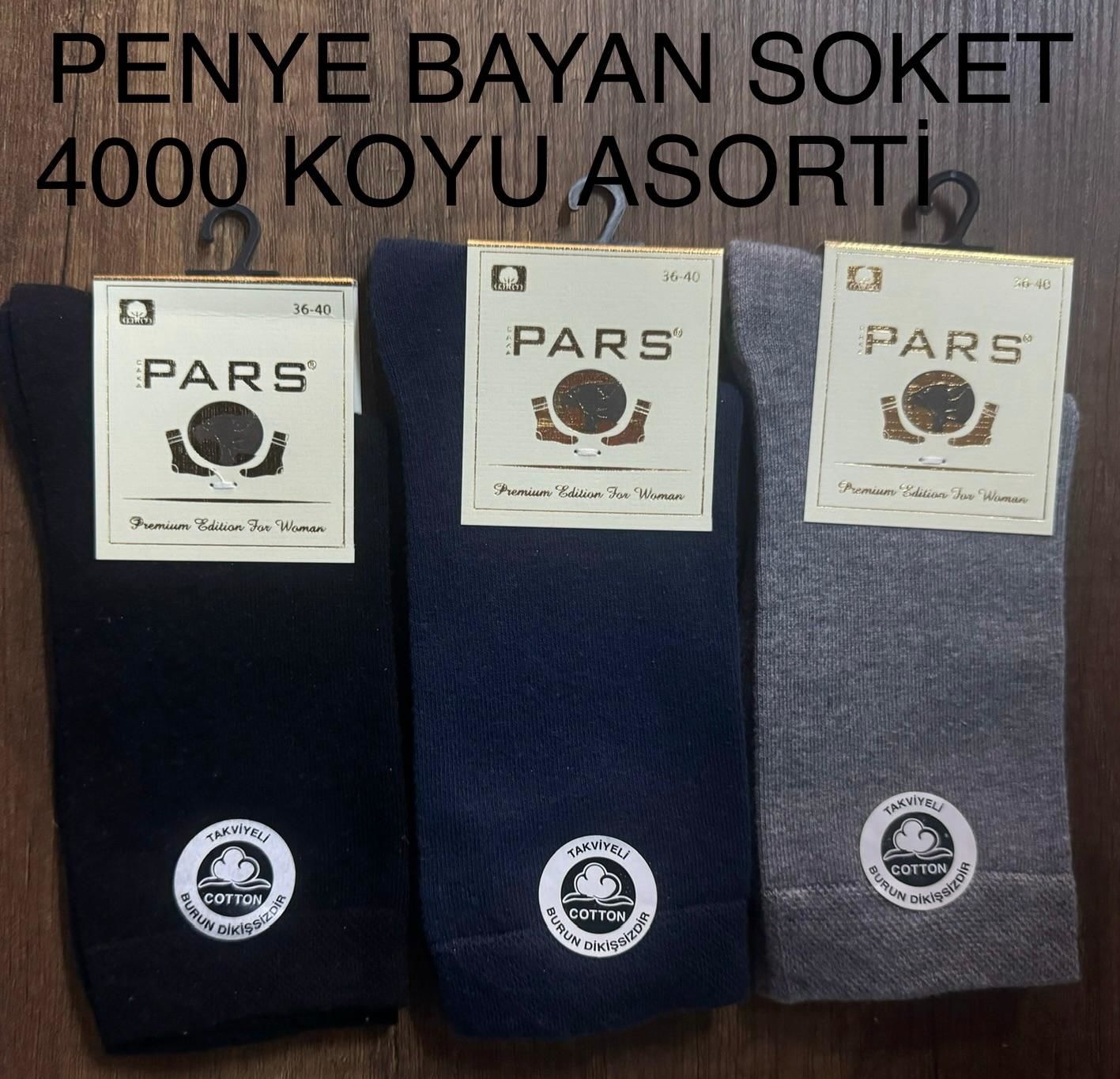 PARS 4000 BAYAN LİKRALI COTTON ÇORAP