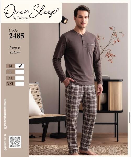 OVER SLEEP 2485 ERKEK SÜPREM PİJAMA TAKIM
