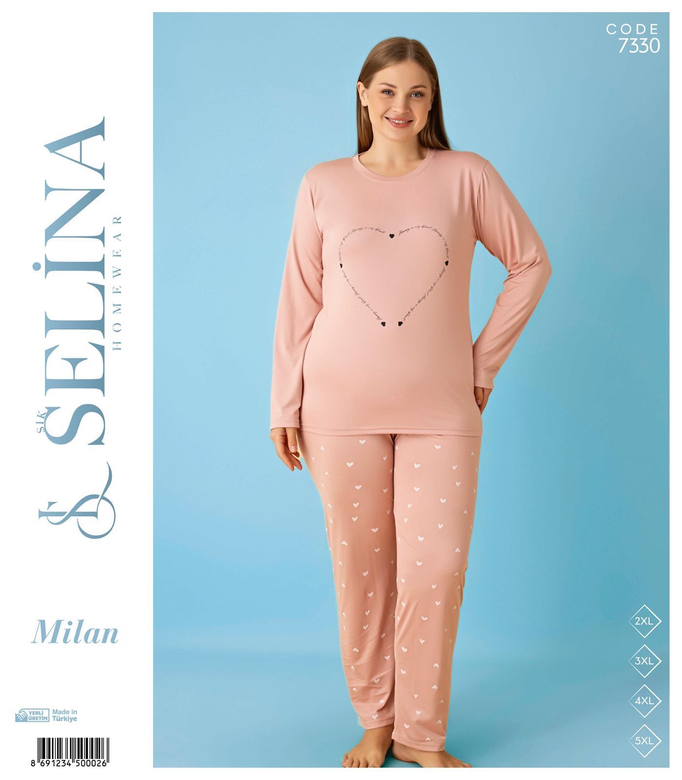 SELİNA 7330 MİLAN BATTAL PİJAMA TAKIM