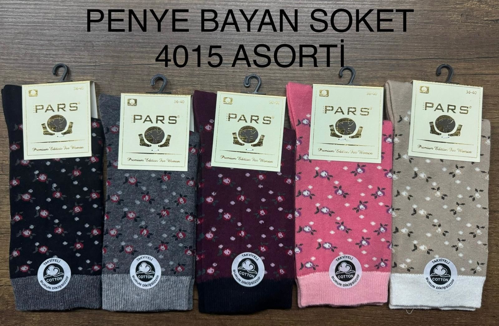 PARS 4015 BAYAN LİKRALI COTTON ÇORAP
