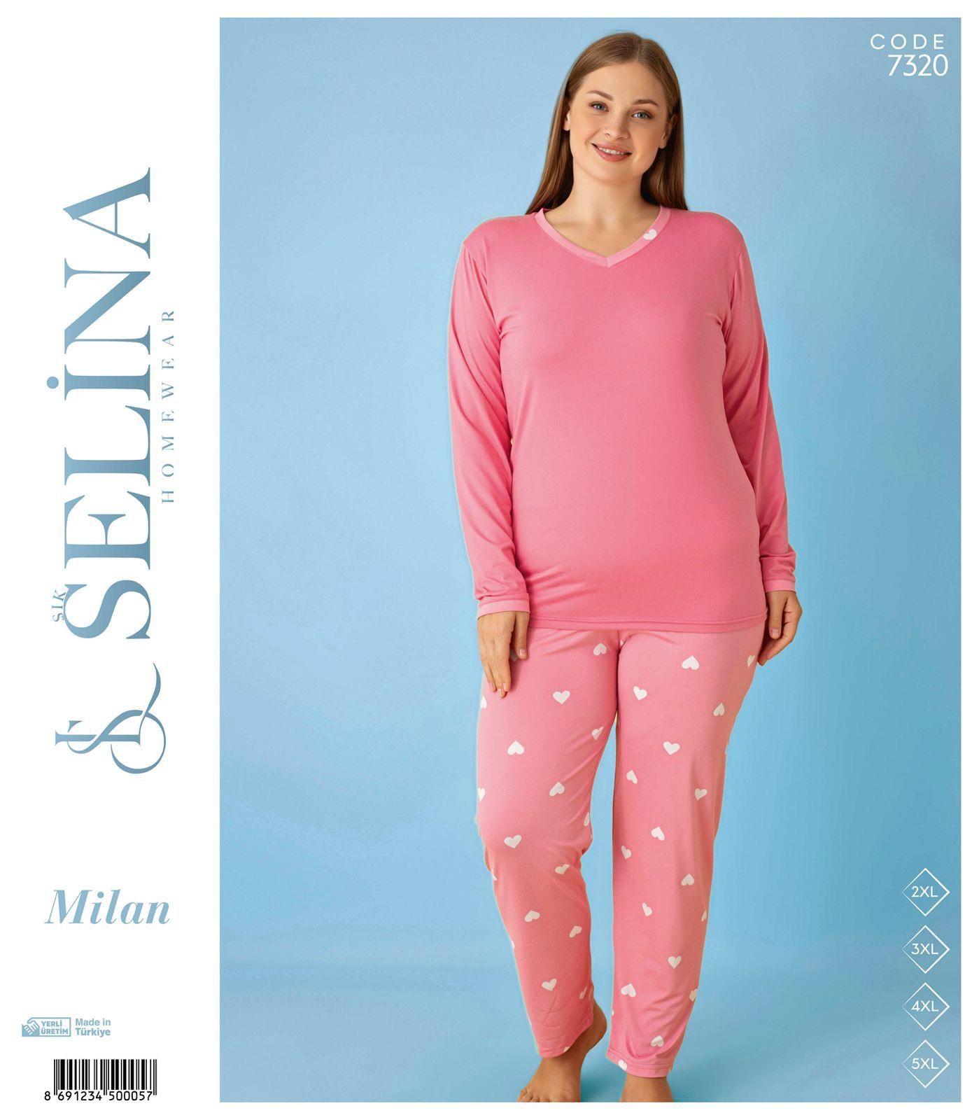 SELİNA 7320 MİLAN BATTAL PİJAMA TAKIM