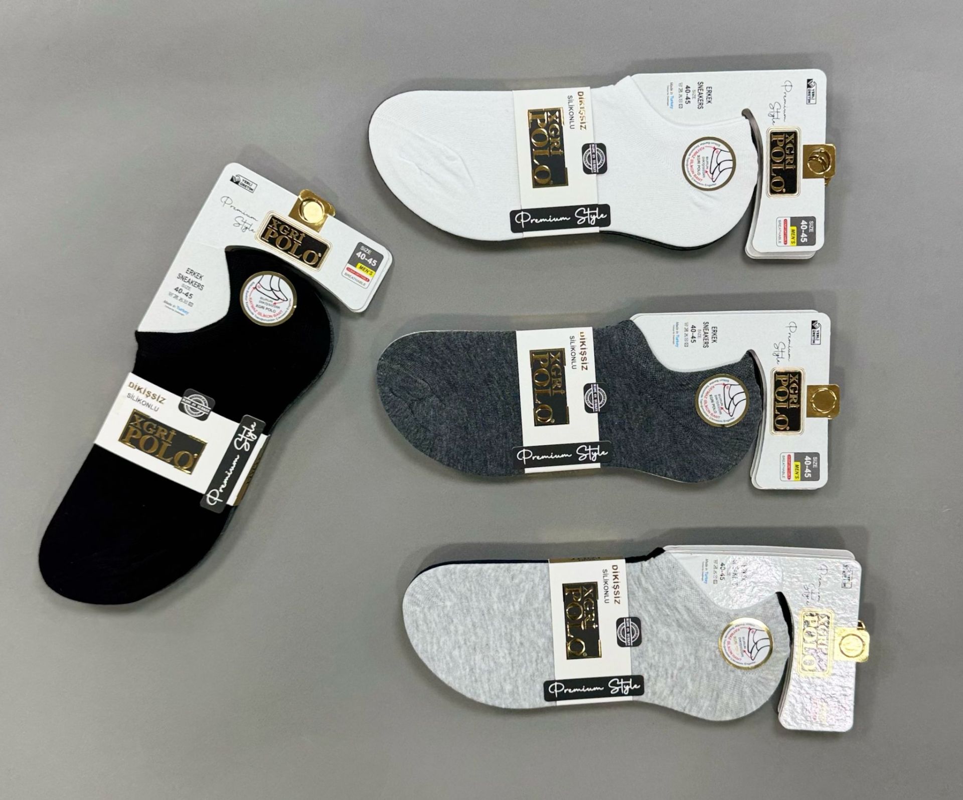 XGRİ E-34 ERKEK PENYE DİKİŞSİZ SNEAKERS