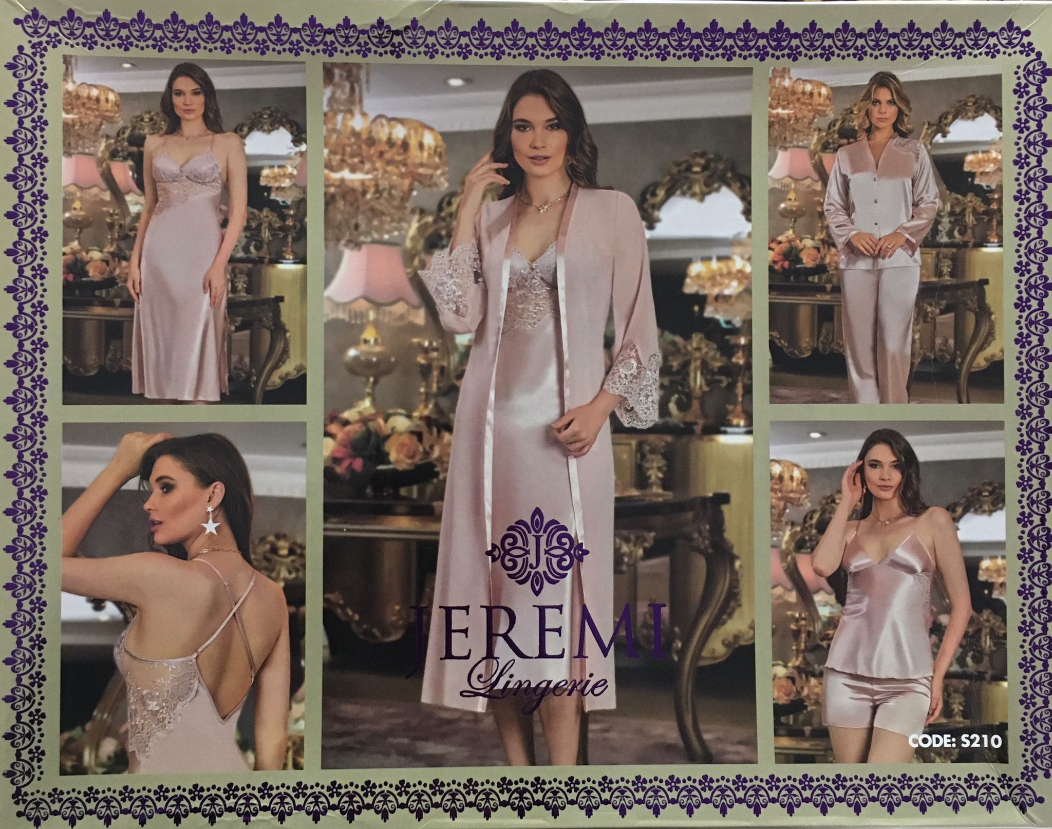 JEREMİ S210 SATEN BRODELİ 6 LI SET