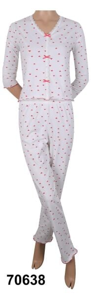 KOZA 70638 BAYAN UZUN KOL PİJAMA TAKIMI