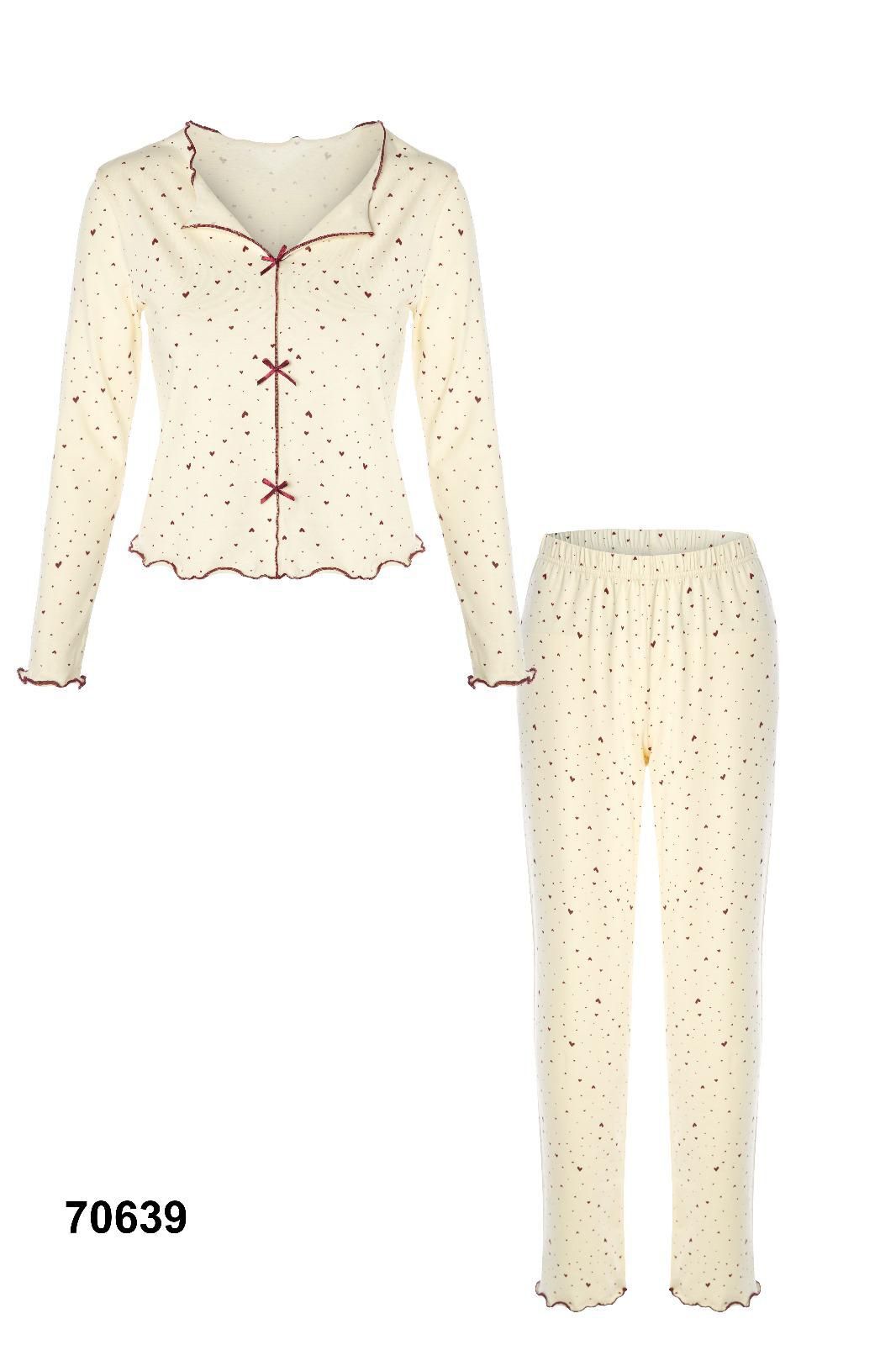 KOZA 70639 BAYAN UZUN KOL PİJAMA TAKIMI