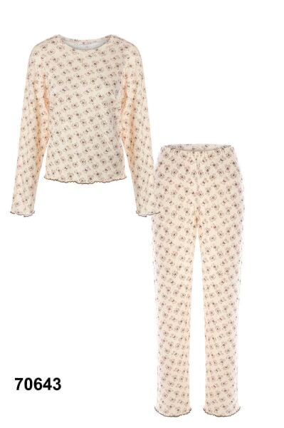 KOZA 70643 BAYAN TRANSFERLİ RİBANA PİJAMA TAKIMI