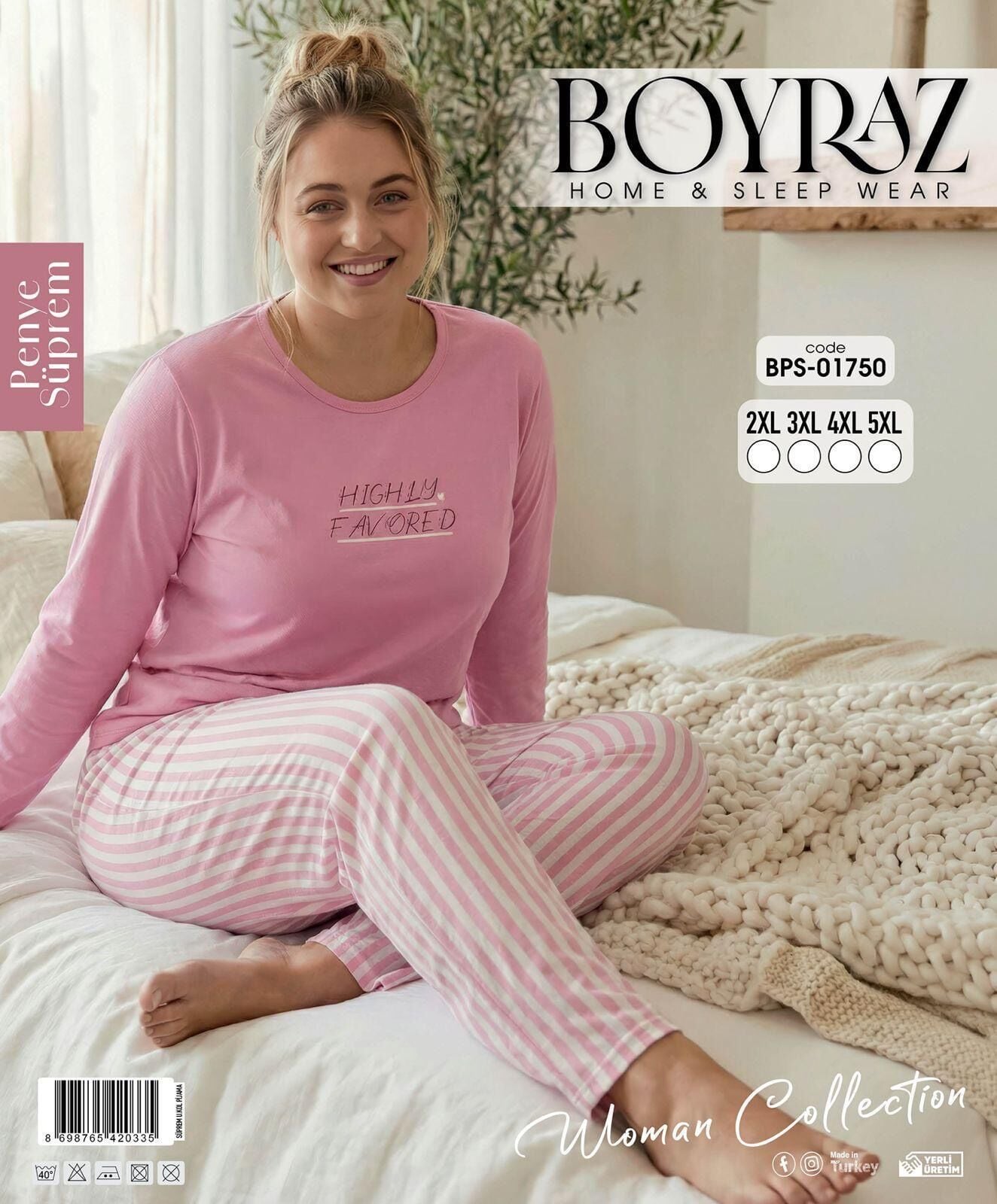 BOYRAZ 01750 SÜPREM PENYE BATTAL PİJAMA TAKIM