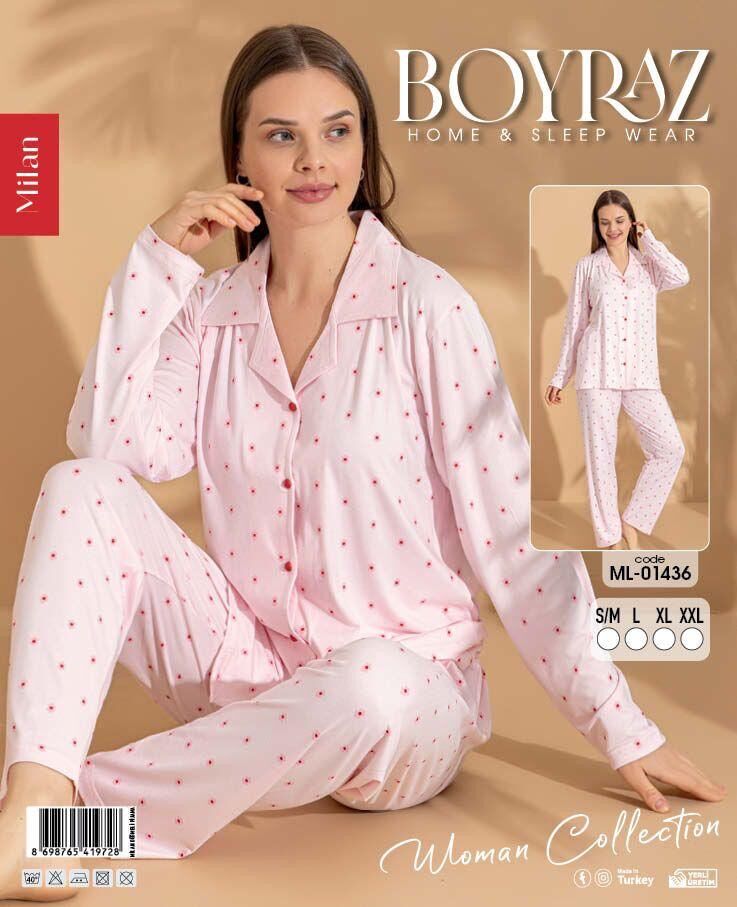 BOYRAZ 01436 MİLAN GÖMLEK PİJAMA TAKIM