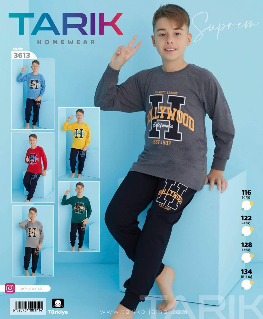 TARIK 3613 ERKEK GARSON 6-10 YAŞ PİJAMA TAKIM