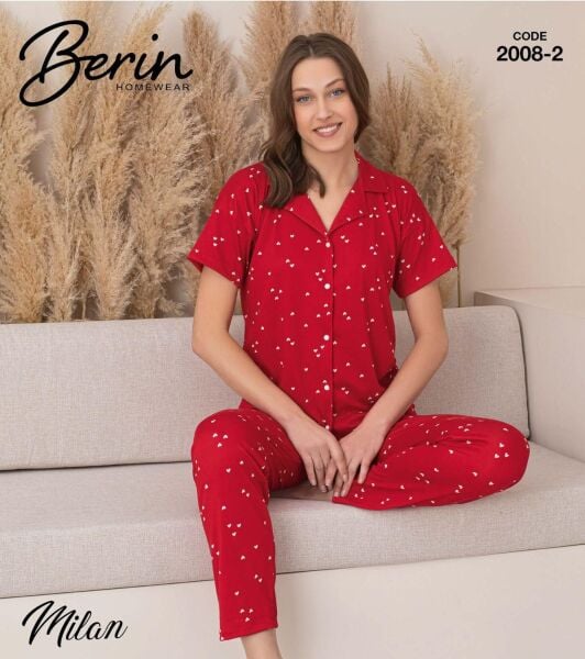 BERİN 2008-2 MİLAN ÖNDEN DÜĞMELİ PİJAMA TAKIM