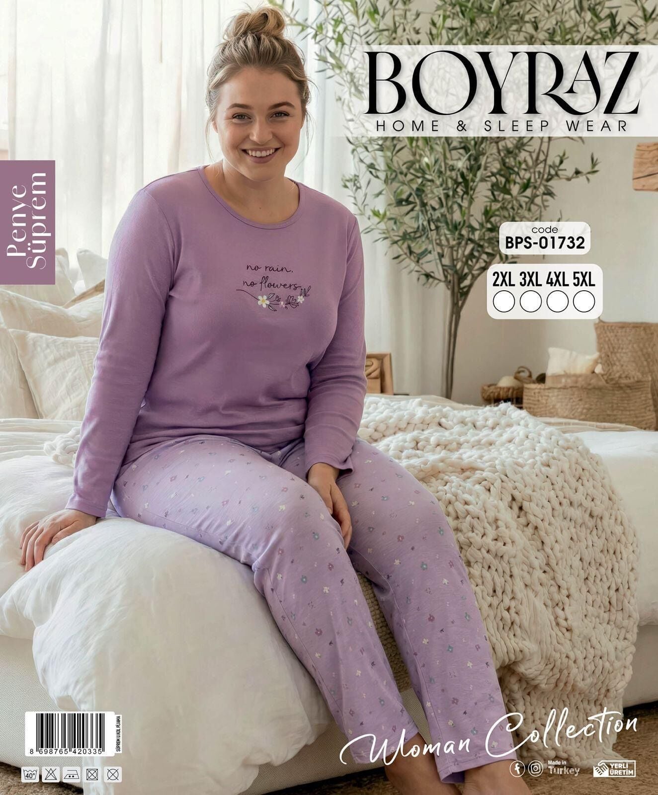 BOYRAZ 01732 SÜPREM PENYE BATTAL PİJAMA TAKIM