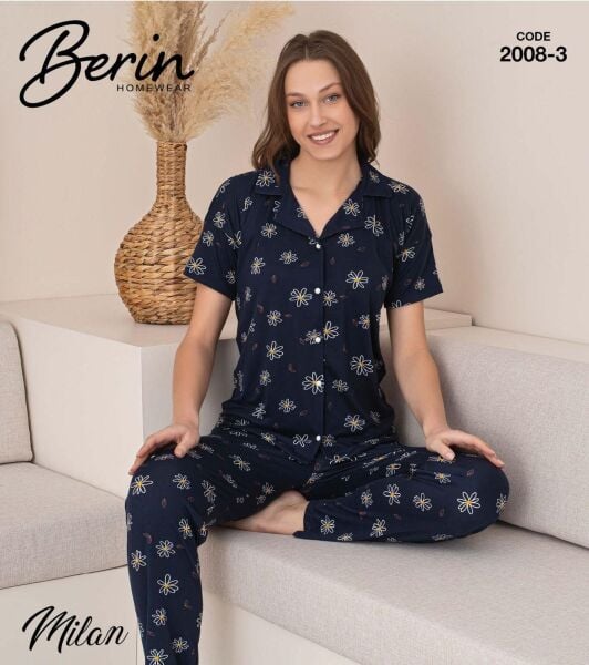 BERİN 2008-3 MİLAN ÖNDEN DÜĞMELİ PİJAMA TAKIM